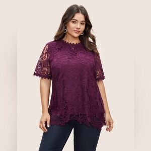 BloomChic Lace Patchwork Blouse